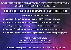 Правила возврата билетов